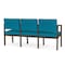 Lesro Lenox 3 Seat Tandem Seating W/ Arms, 64.5 in W 24.5 in L 32 in H LS3103 - alternate 2